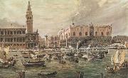 Luigi Querena The Arrival in Venice of Napoleon-s Troops USA oil painting artist